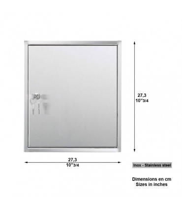 Porte de boite à lettres dans cadre à sceller