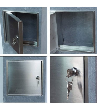 Porte de boite à lettres dans cadre à sceller