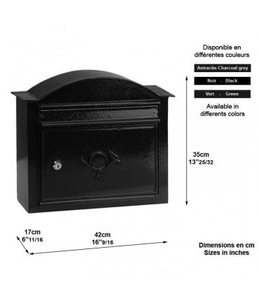 Boite aux lettres B13 sur pied 35cm