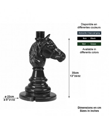 Potelet tête de cheval pour luminaire - 35cm