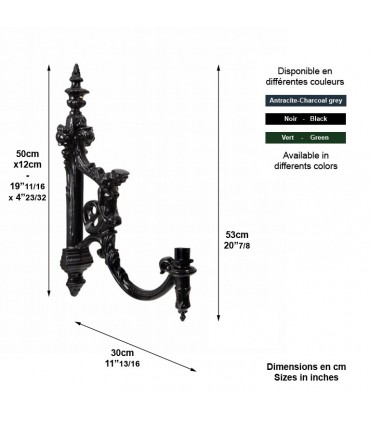 Console murale DIANA pour luminaire - lgr 30cm