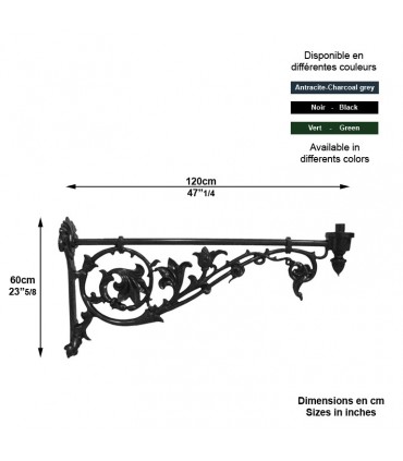 Console murale MIDDELBURG pour luminaire - 60cm