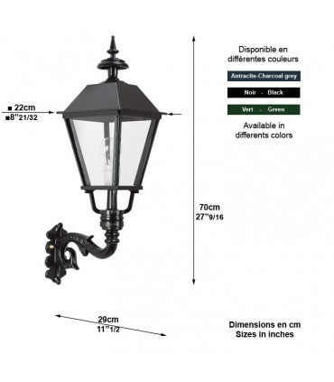 Luminaire mural M41 sur console - 70cm