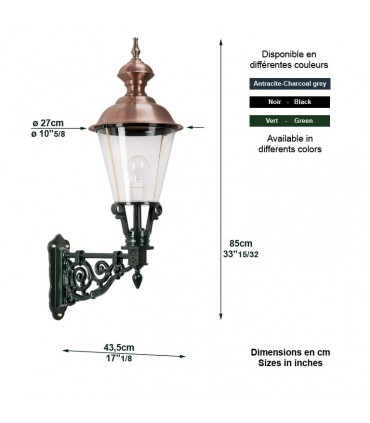Luminaire mural MARKEN sur console - 85cm 