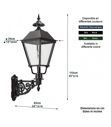 Luminaire mural M43 sur console 110cm