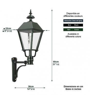 Luminaire BERGEN en applique sur console 80cm