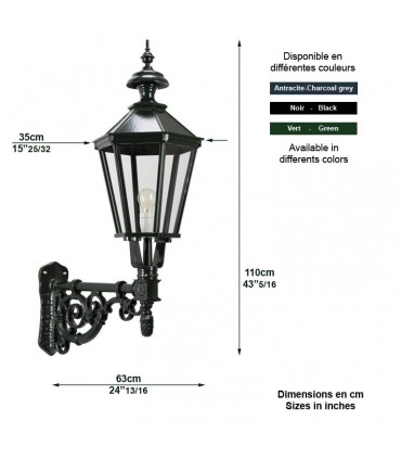 Luminaire LISSE XL en applique sur console 110cm