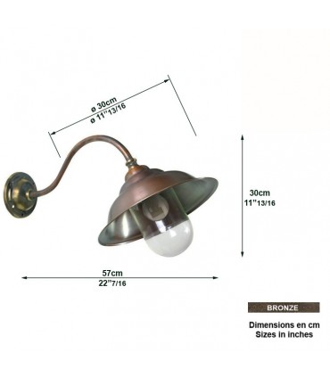 Luminaire SAVOYE II en applique 30cm