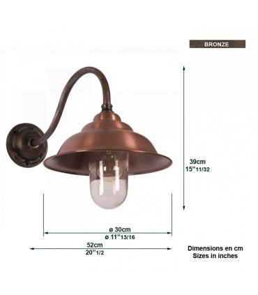 Luminaire mural SAVOYE I en applique 39cm
