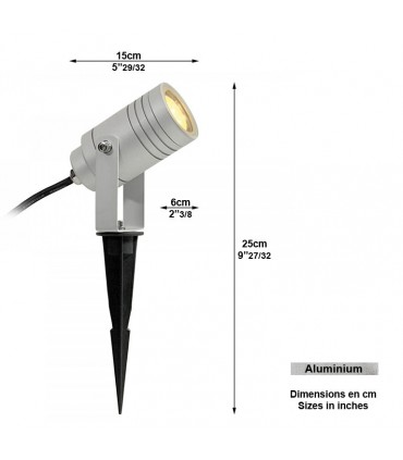 Spot au sol à ancrer BEAMY S 25cm