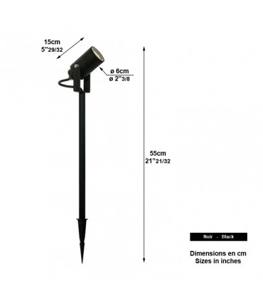 Spot au sol à ancrer BEAMY L 55cm