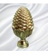 Pomme pin laiton poli Hauteur 115mm