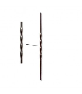Balustre torsadé H600mm12x12mm