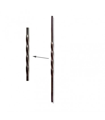 Balustre torsadé H600mm12x12mm