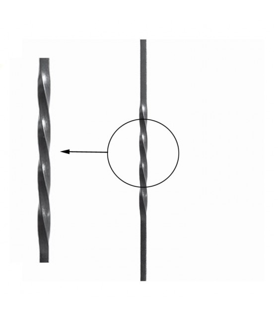 Balustres Assemblés 950mm Carré De 12x12mm Et Fer Plat De 12x6mm Fo A Chaud Hauteur 900mm Largeur 170mm Section Carre De 12x