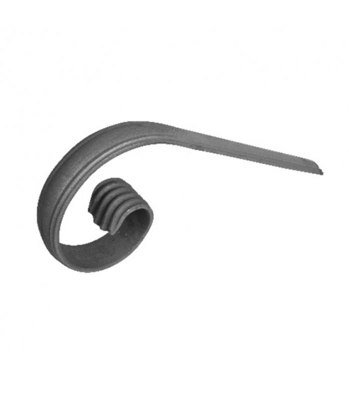 Crosse de départ 40x12mm longueur 400x 170mm acier mouluré