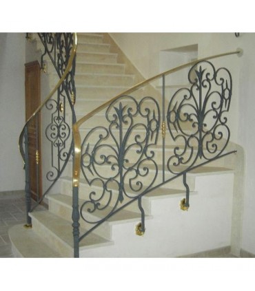 Main courante laiton 45x12mm longueur 2,25m