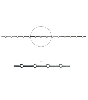 Barre trous renflés Ø16mm percée de 14 trous pour barres Ø16mm - longueur 2m