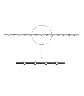 Barre losange 20x20mm percée de 13 trous renflés losange pour barres de 20x20mm longueur 2m