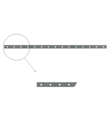 Barre poinçonnée 40x8mm 15 trous carrés 16x16mm longueur 2m