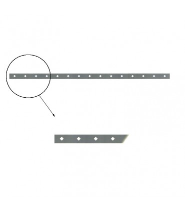 Barre poinçonnée 40x8mm 15 trous 15x15mm obliques longueur 2m