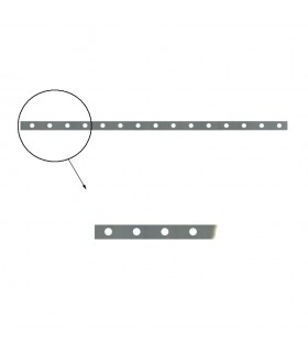 Barre poinçonnée 30x8mm longueur 2m 18 trous Ø12mm