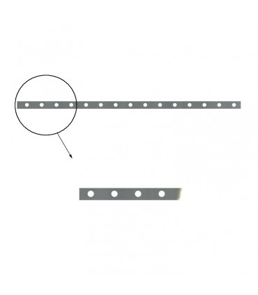 Barre poinçonnée 30x8mm longueur 2m 18 trous Ø12mm