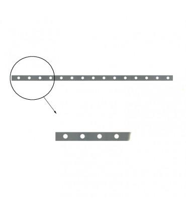 Barre poinçonnée 30x8mm longueur 2m 16 trous Ø12mm