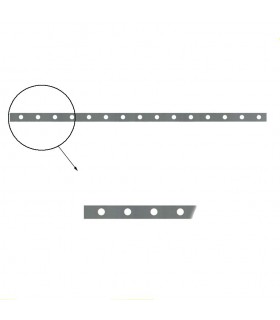 Barre poinçonnée 40x8m 15 trous pour barreaux Ø16mm longueu 2m