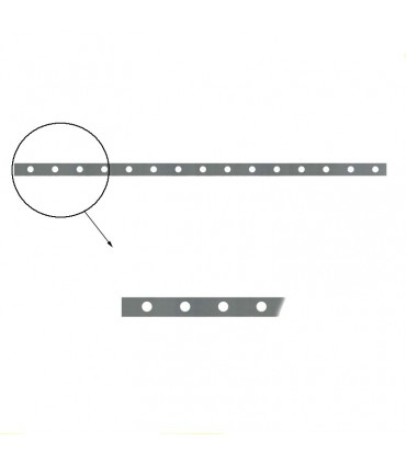 Barre poinçonnée 40x8m 15 trous pour barreaux Ø16mm longueu 2m