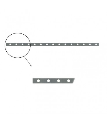 Barre poinçonnée 40x8mm 16 trous Ø21 longueur 2m