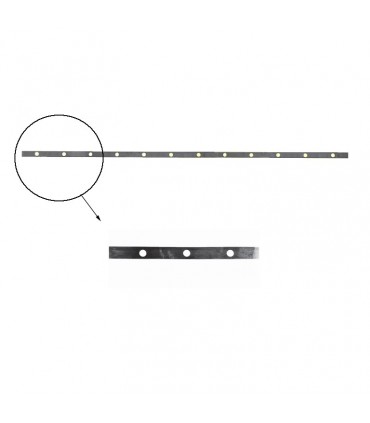 Barre 1700mm poinçonnée 30x8mm 12 trous Ø15mm