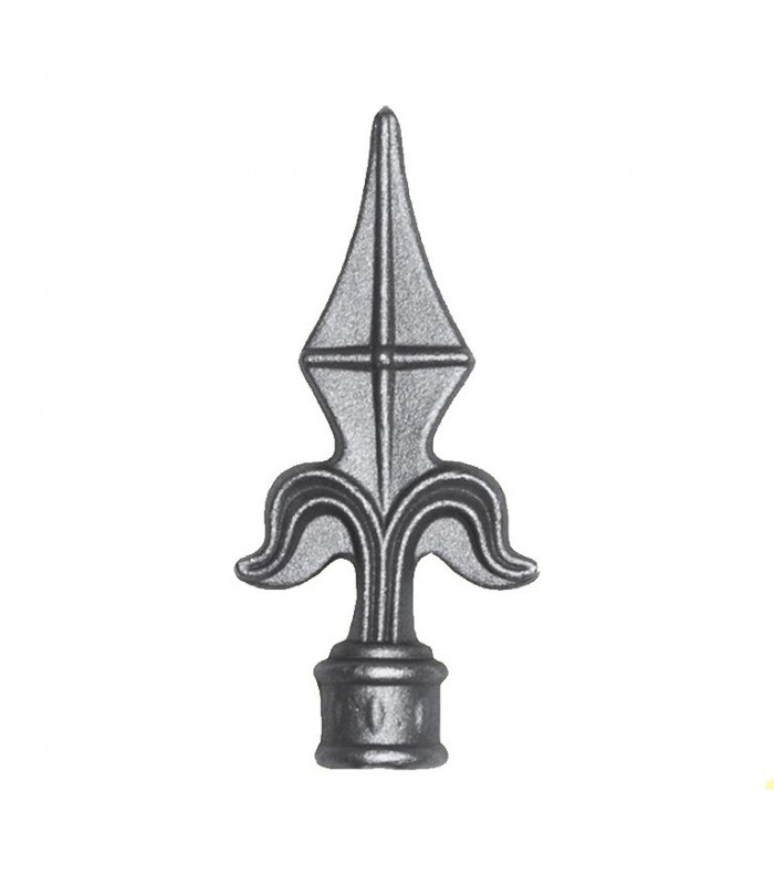 Pointe de lance 125mm diamètre 16mm en forme de fleur de lys