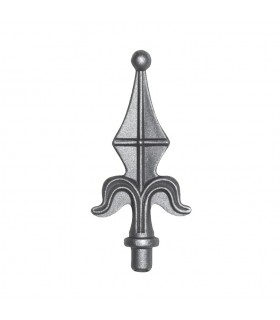 Pointe de lance fleur de lys estampée hauteur 130mm