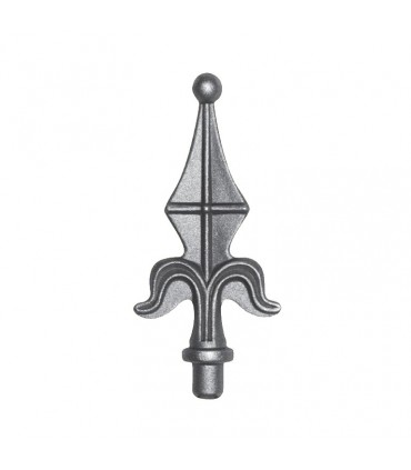 Pointe de lance fleur de lys estampée hauteur 130mm
