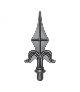 Pointe de lance lys fer estampé hauteur 155mm