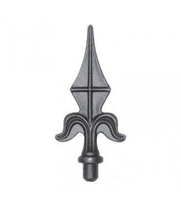 Pointe de lance lys fer estampé hauteur 155mm