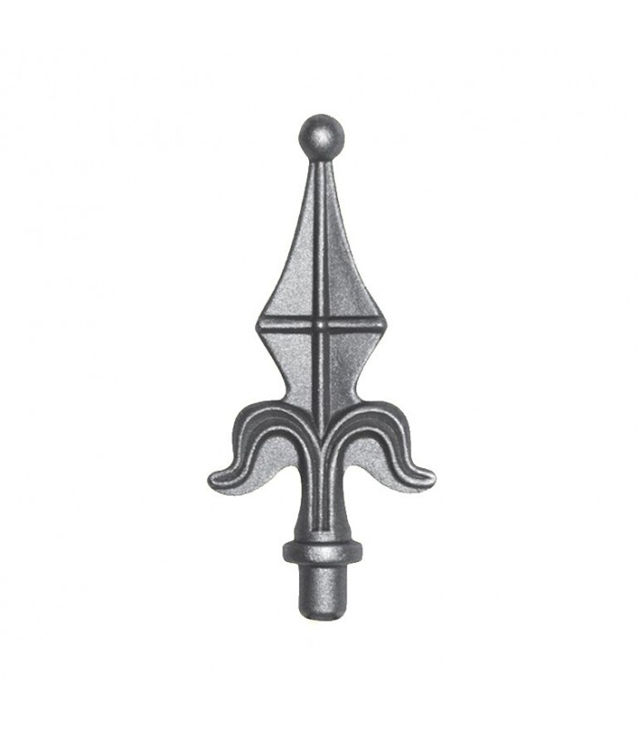 Pointe de lance 155mm diamètre 16mm  fleur de lys estampée