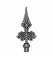 Fer de lance - Pointe de lance 135mm diamètre 12mm fleur de lys acier à souder