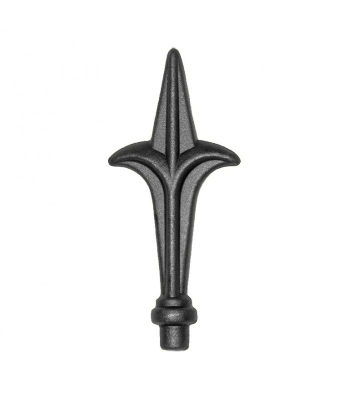 Pointe de lance fer 125mm diamètre 12mm forme fleur de lys à souder sur rond