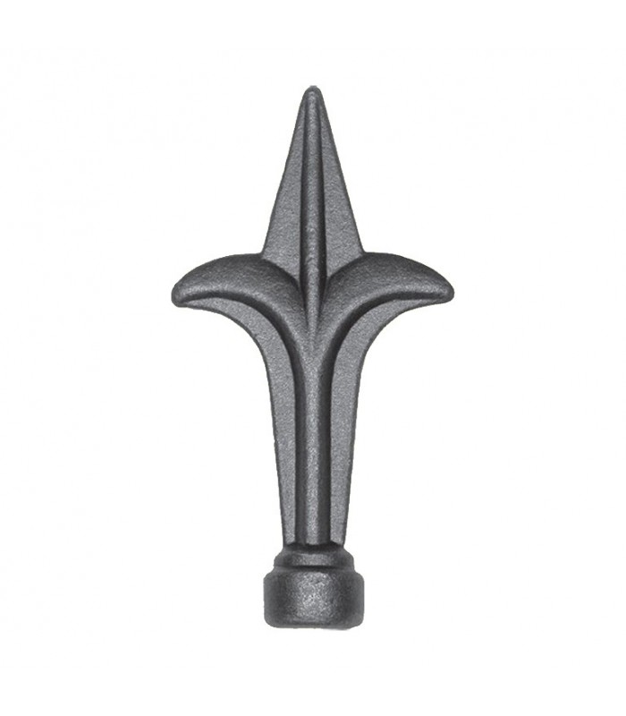 Pointe de lance 114mm collerette 21mm fleur de lys à souder en bout