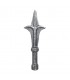 Pointe de lance acier en forme de fleur de lys hauteur 128mm
