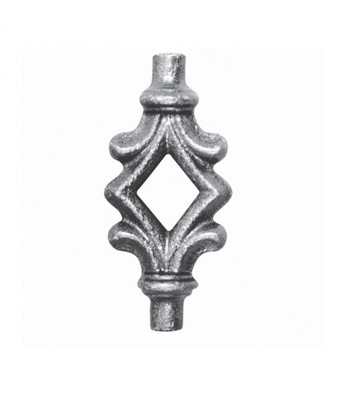 Garniture de pointe 125mm diamètre 15mm acier forgé ajouré avec embouts