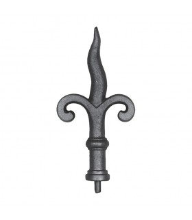 Pointe de lance en fonte avec insert à souder hauteur 190mm