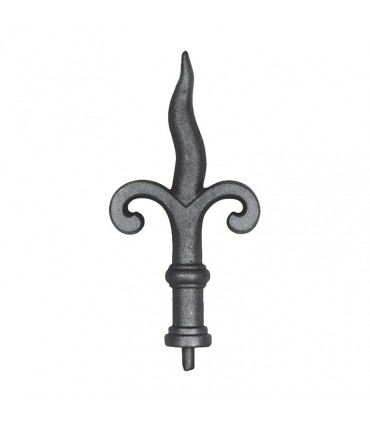 Pointe de lance en fonte avec insert à souder hauteur 190mm