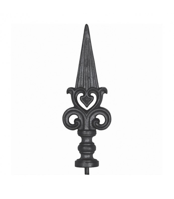 Pointe de lance 260mm collerette 44mm en fonte avec insert soudable