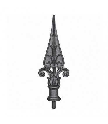Pointe de lance en fonte pour rond ø 25 à 30mm hauteur 240mm