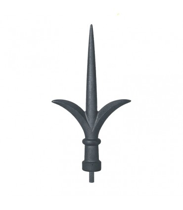 Pointe de lance haute et évasée en fonte hauteur290mm
