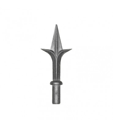 Pointe de lance aluminium pour portails ø12mm hauteur 127mm