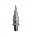 Pointes de lances 70mm embouts de 10mm en aluminium pour portails et clotures